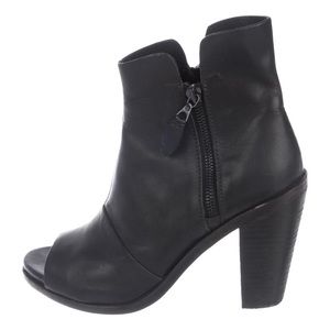 Rag & Bone Peep Toe Leather Booties sz 36.5